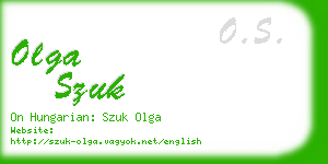 olga szuk business card